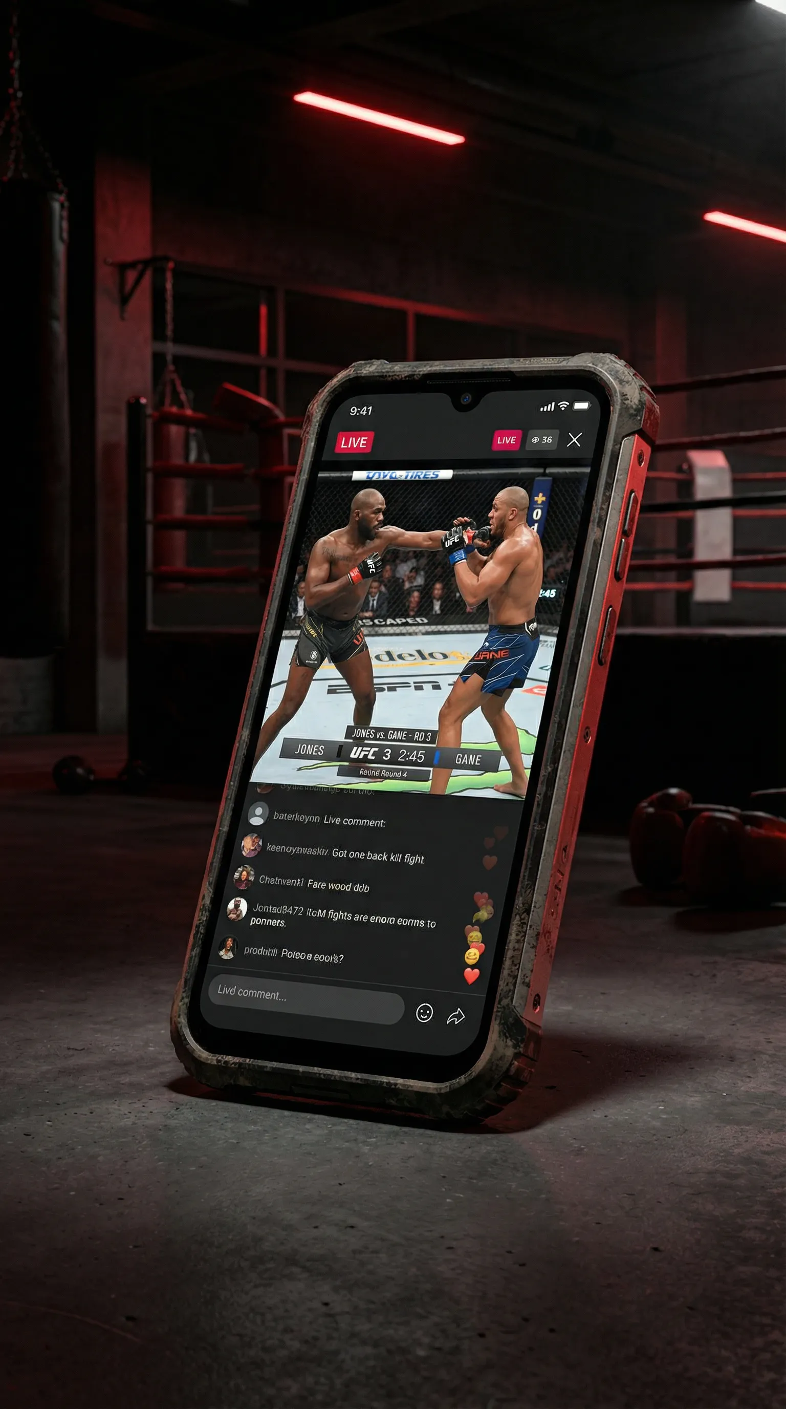 XGAME网址 移动端APP格斗直播界面